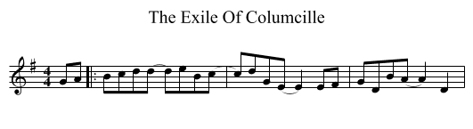 Exile Of Columcille, The  - staff notation