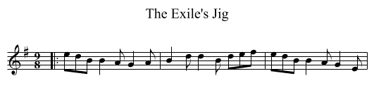 Exile's Jig, The  - staff notation
