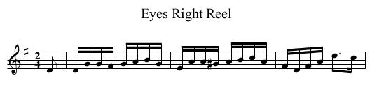 Eyes Right Reel - staff notation