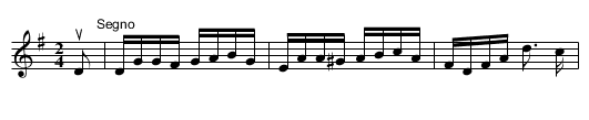 Eyes Right - staff notation