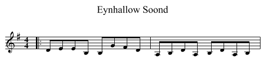 Eynhallow Soond - staff notation