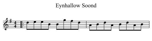 Eynhallow Soond - staff notation
