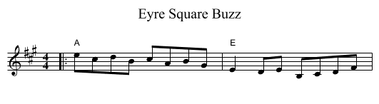 Eyre Square Buzz - staff notation