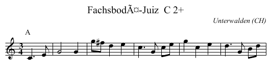 FachsbodÃ¤-Juiz  C 2+ - staff notation