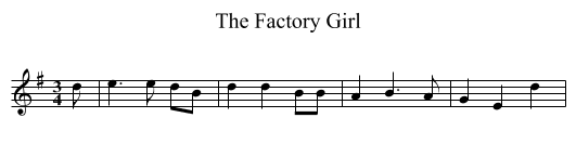 Factory Girl, The  - staff notation