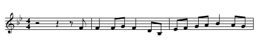 Faded Coat of Blue - staff notation
