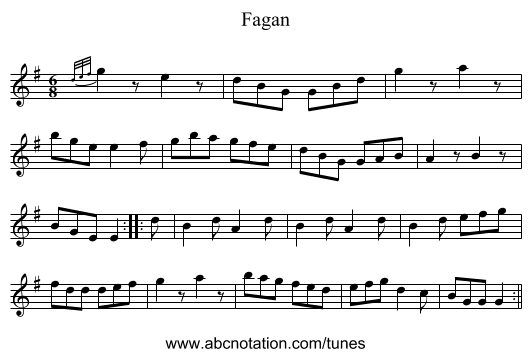 Fagan - staff notation