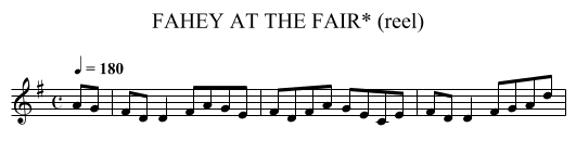 FAHEY AT THE FAIR* (reel) - staff notation