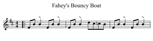 Fahey's Bouncy Boat - staff notation