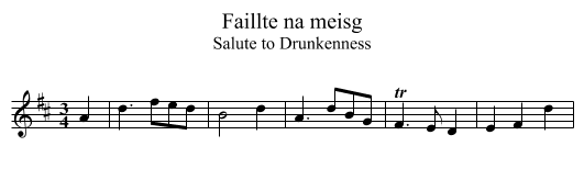 Faillte na meisg - staff notation