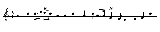 Fáilte na miosg - staff notation