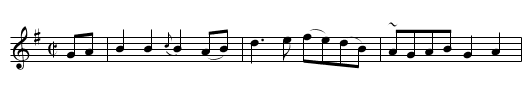 Fáine geal an lae - staff notation