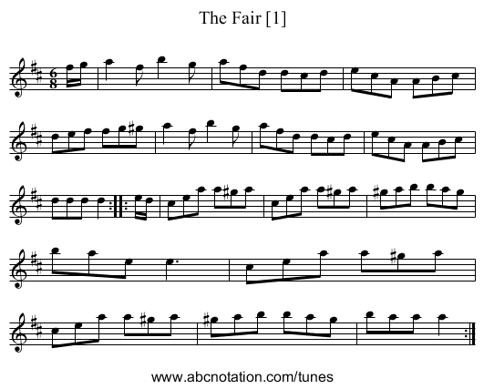 Fair [1], The - staff notation