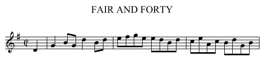 FAIR AND FORTY - staff notation