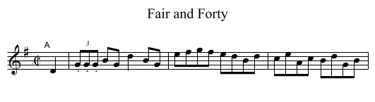 Fair and Forty - staff notation