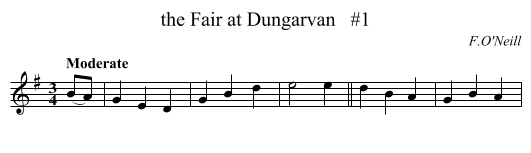 Fair at Dungarvan   #1, the  - staff notation