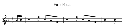 Fair Elea - staff notation