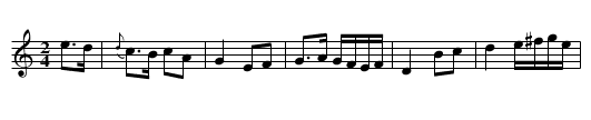 Fair Ellen - staff notation