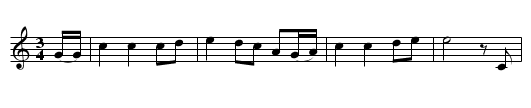 FAIR JANET - staff notation