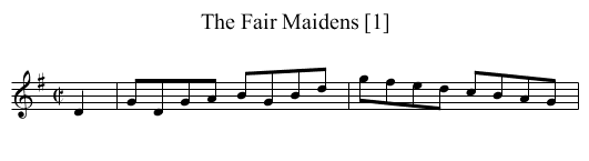 Fair Maidens [1], The - staff notation