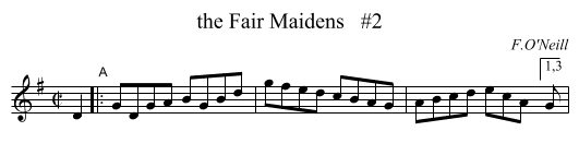 Fair Maidens   #2, the  - staff notation