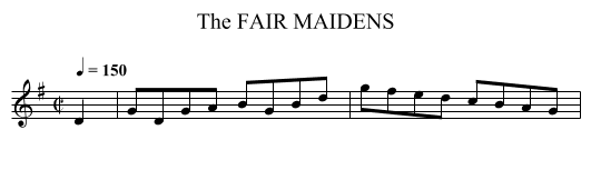 FAIR MAIDENS, The - staff notation