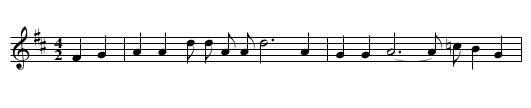 Fair Margaret and Sweet William - staff notation