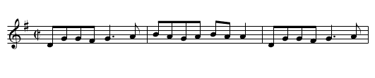 Fair Wind, A - staff notation