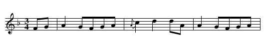 Fair-Haired Anna - staff notation
