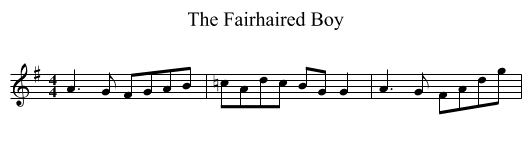 Fairhaired Boy, The  - staff notation