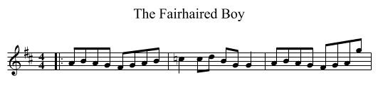 Fairhaired Boy, The  - staff notation