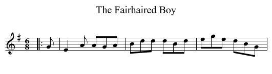Fairhaired Boy, The  - staff notation