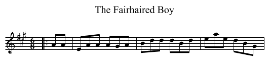 Fairhaired Boy, The  - staff notation