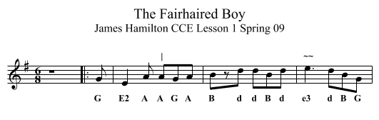 Fairhaired Boy, The - staff notation