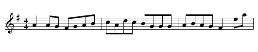 Fairhaired Boy - staff notation