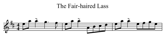 Fair-haired Lass, The  - staff notation