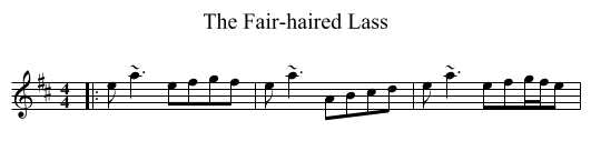 Fair-haired Lass, The  - staff notation