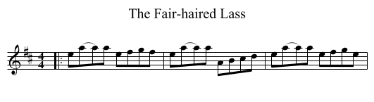 Fair-haired Lass, The  - staff notation