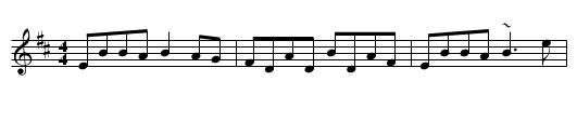 Fairhaired Mary - staff notation