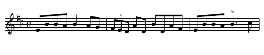 Fairhaired Mary - staff notation
