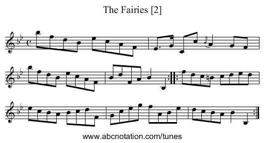 Fairies [2], The - staff notation