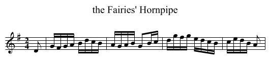 Fairies' Hornpipe, the  - staff notation