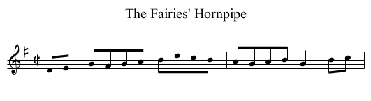 Fairies' Hornpipe, The - staff notation