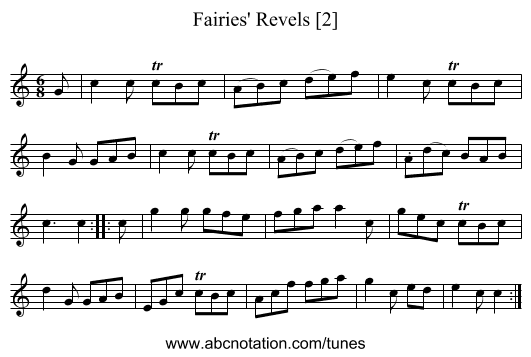 Fairies' Revels [2] - staff notation