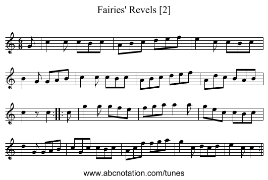 Fairies' Revels [2] - staff notation