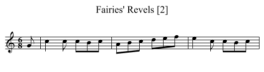 Fairies' Revels [2] - staff notation