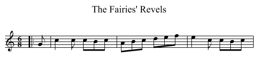 Fairies' Revels, The  - staff notation