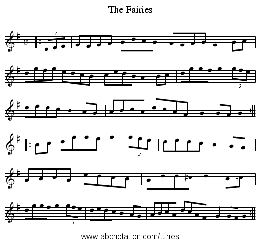 Fairies, The - staff notation