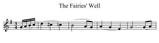 Fairies' Well, The  - staff notation