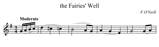 Fairies' Well, the  - staff notation